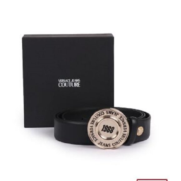 VERSACE JEANS COUTURE Buckle Leather Belt 1988 - Picture 2 of 5